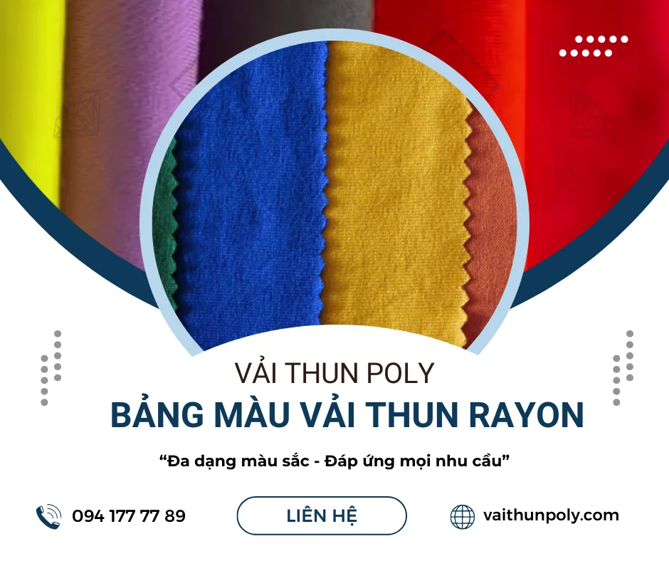 BẢNG MÀU VẢI THUN RAYON