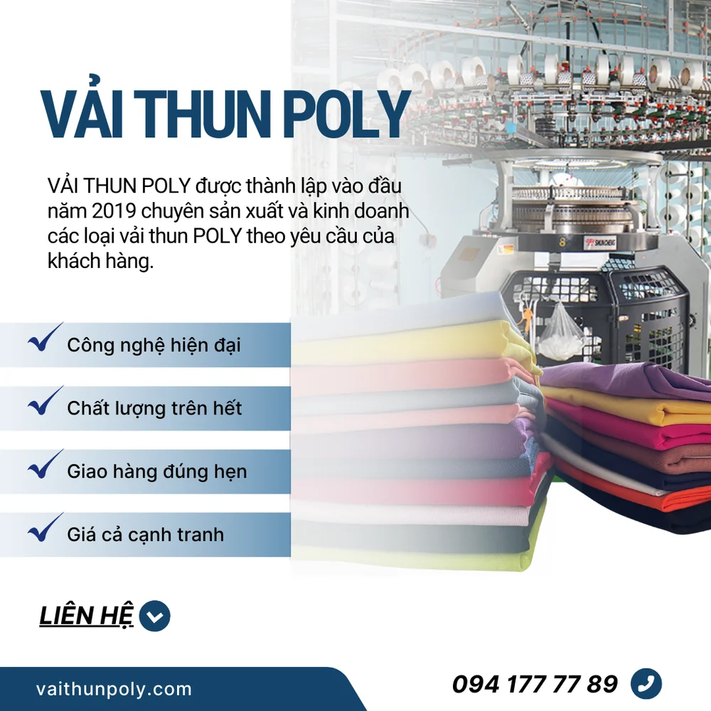 VẢI THUN POLY 2 DA - Chất liệu thời trang sang trọng, đẳng cấp