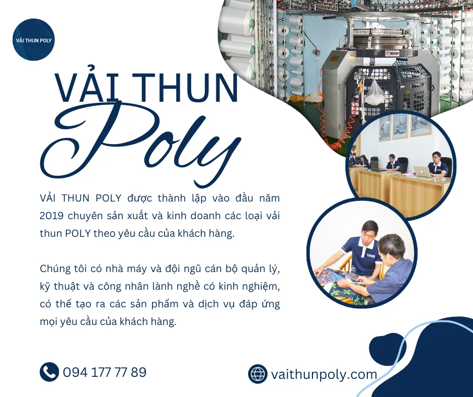 VẢI THUN POLY - Cung cấp các dòng vải thun polyester chất lượng cao