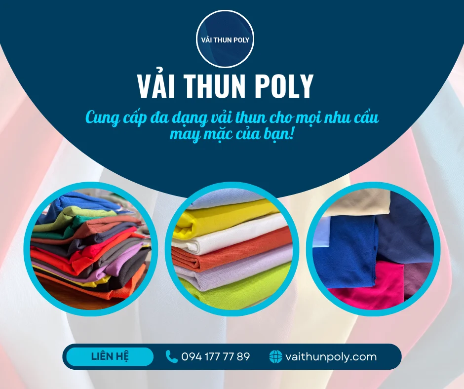 VẢI THUN POLY - Cung cấp đa dạng vải thun cho mọi nhu cầu may mặc!